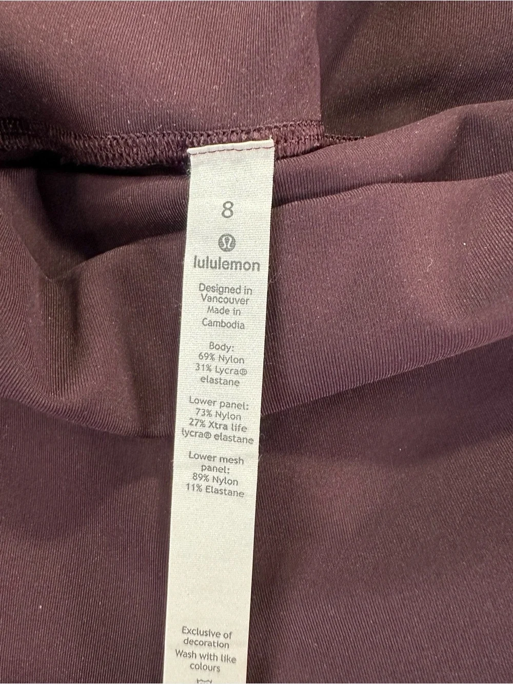 lululemon Athletica High-Rise Leggings Size 8